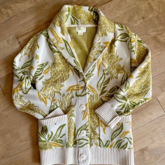 ANTHROPOLOGIE NEW MAEVE PINEAPPLE CARDIGAN SIZE M RETAIL $148 - Picture 5 of 7